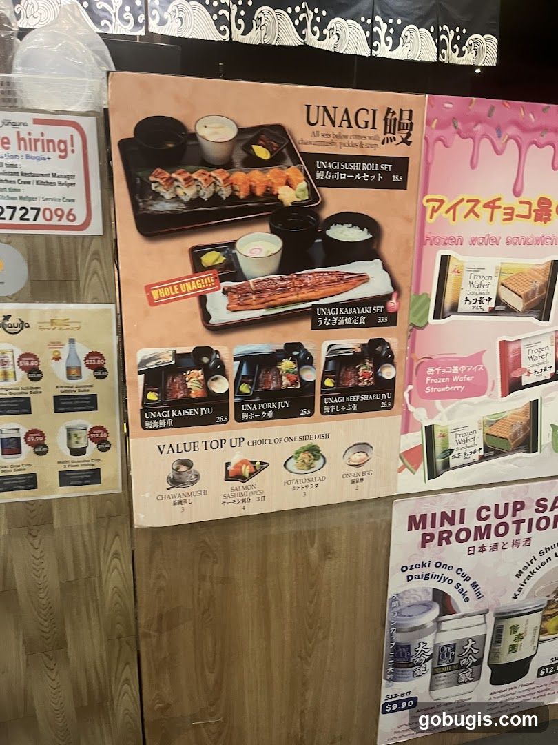 Unagi Menu and Promotions