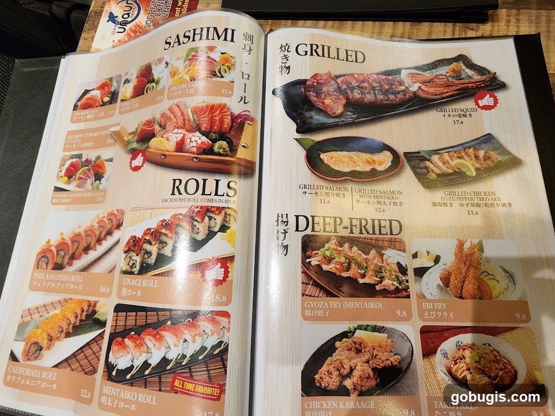 Japanese Menu