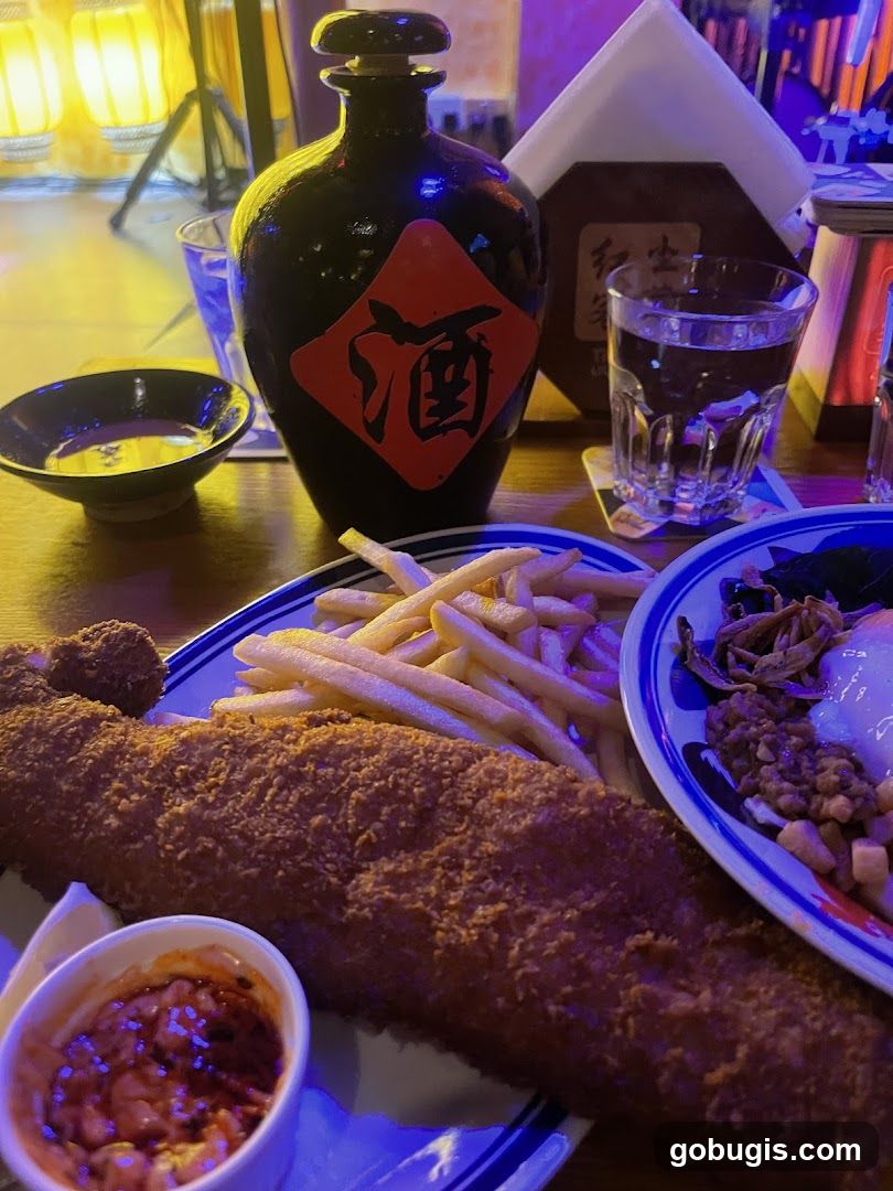 Fish and Chips with Dipping Sauce