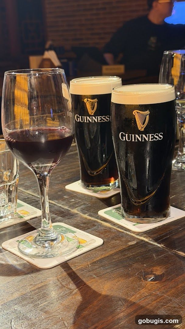 Drinks on a wooden table