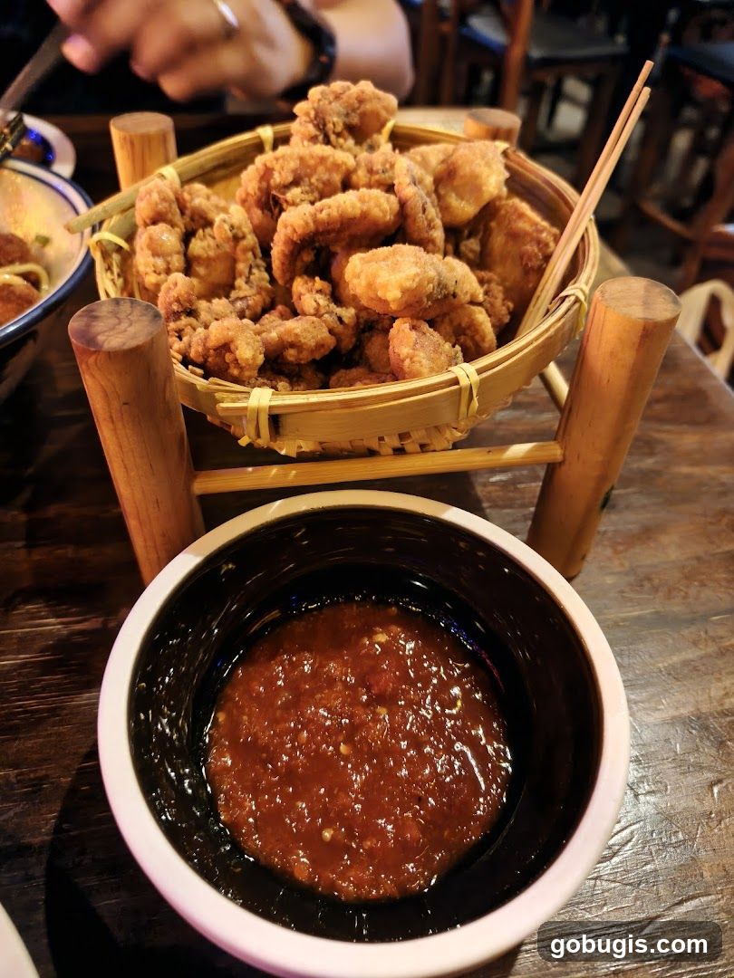 Fried Food with Dipping Sauce