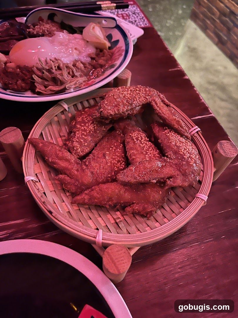 Fried Chicken Wings and Rice Dish