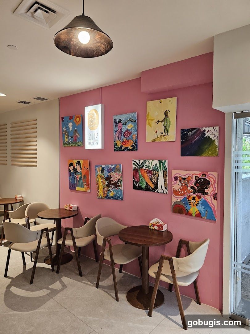 Bakery Interior with Art and Seating