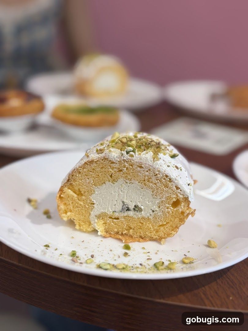 Pistachio Swiss Roll