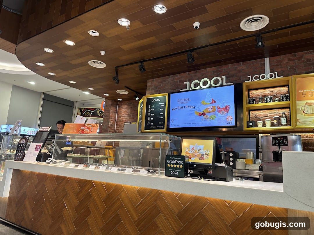 Donuts in a display case