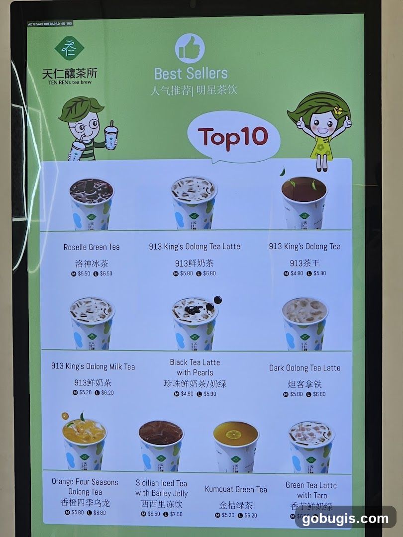 Ten Ren's Tea Brew Best Sellers Top 10