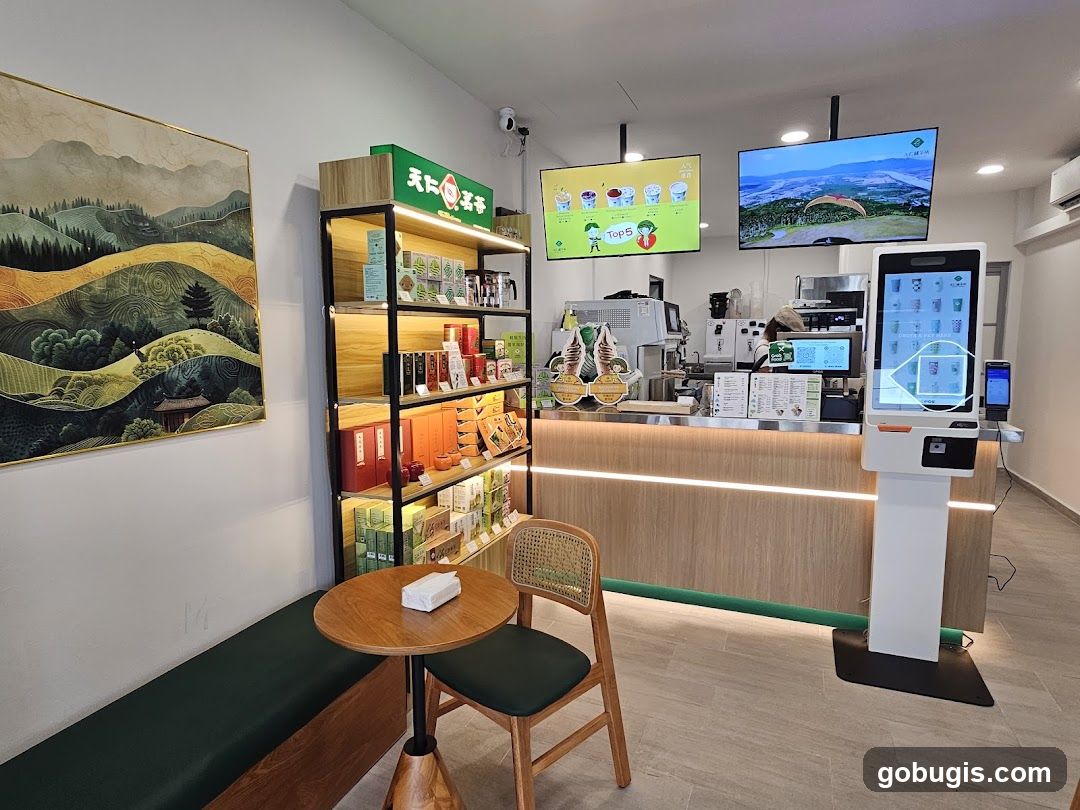 Modern Tea Shop Interior