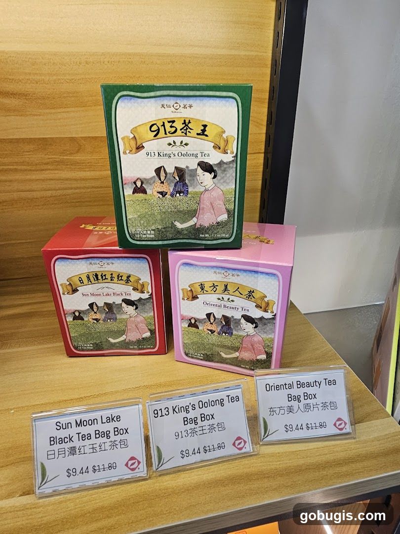Tea Boxes with Price Tags