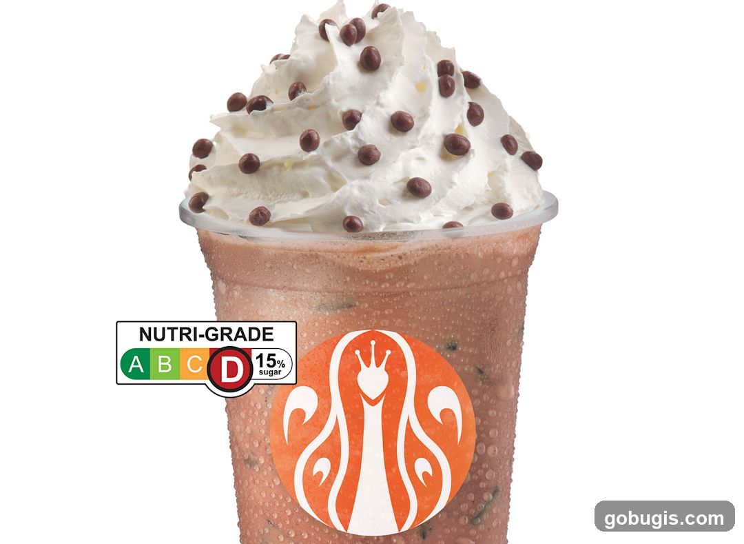Chocolate Frappe with Whipped Cream and Chocolate Sprinkles
