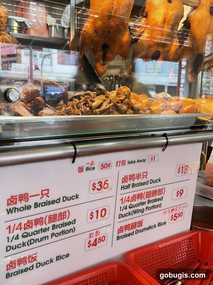 Braised Duck Menu