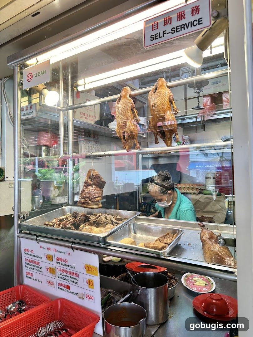 Food Stall with Roasted Ducks