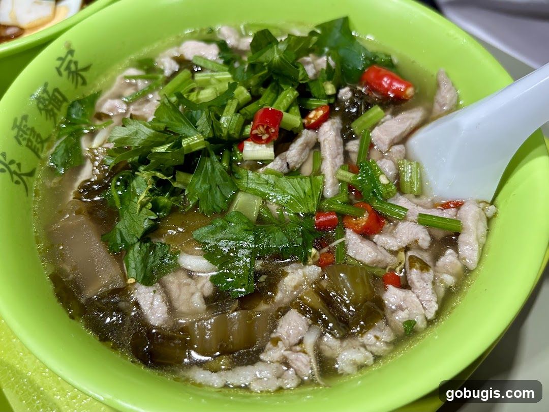 Pork Rib Soup with Pickled Mustard Greens