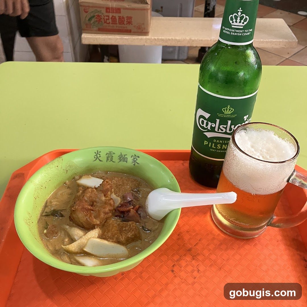 Curry Noodles and Beer