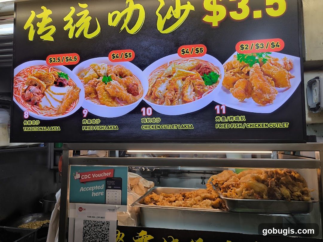 Traditional Laksa Menu