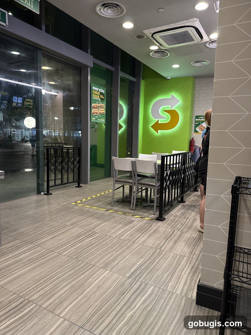 Subway Restaurant Interior
