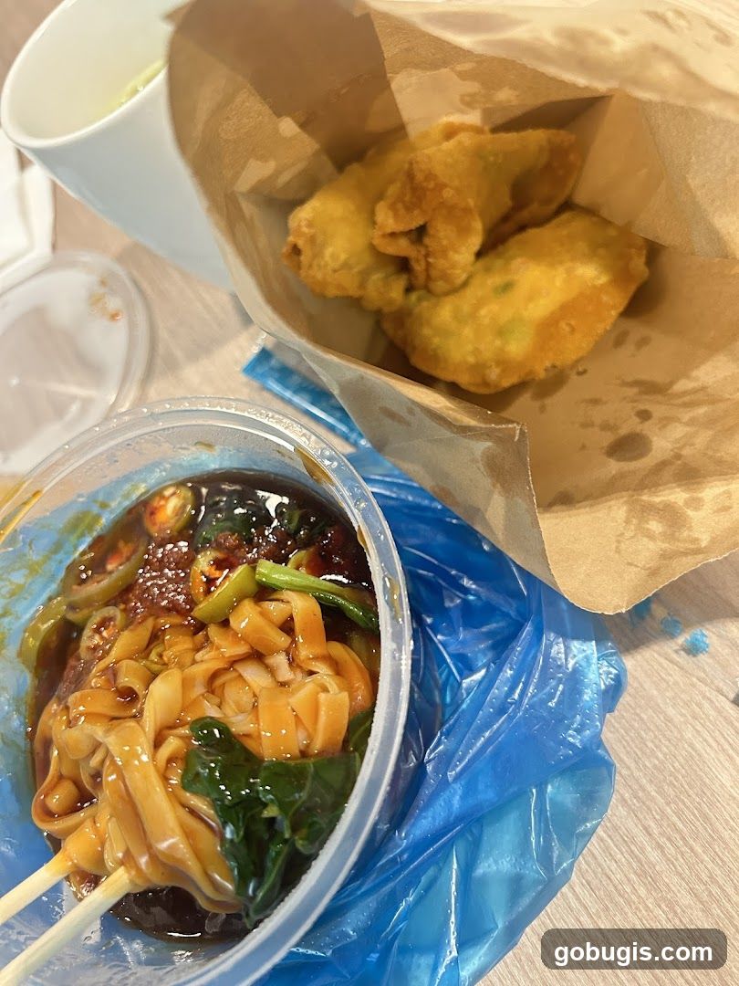 Takeout Noodles and Fried Wontons