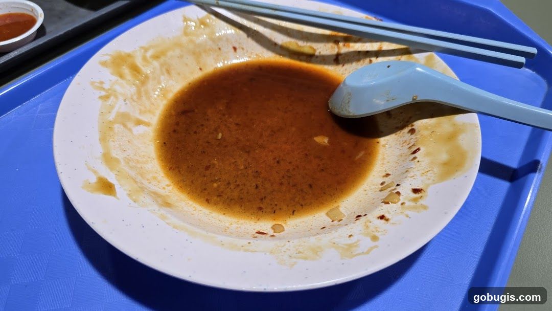 Dirty Plate with Leftover Sauce