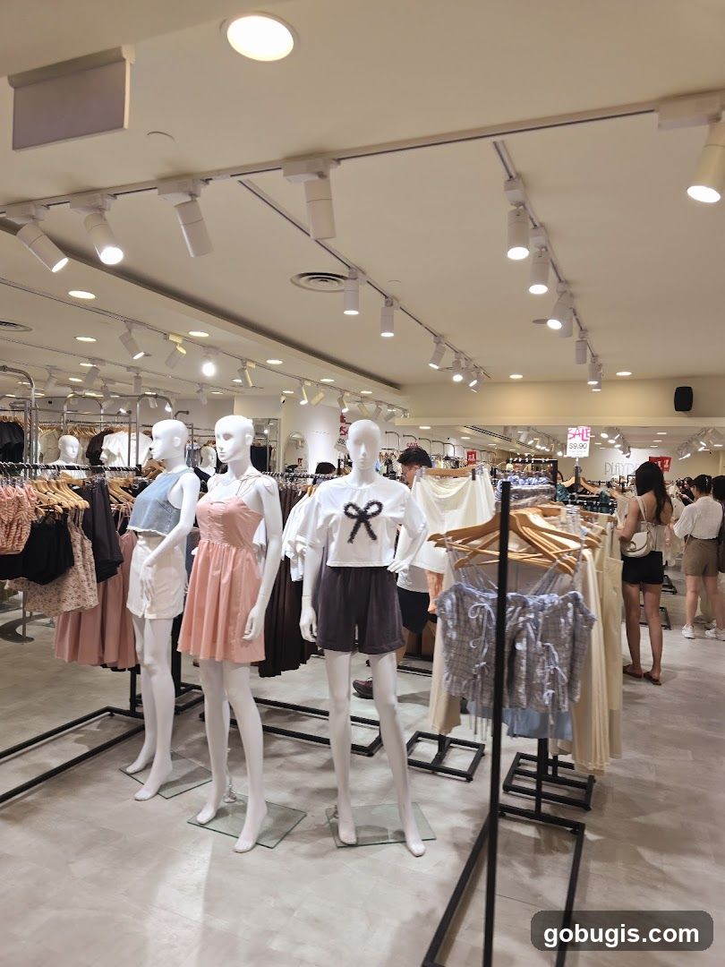 Clothing Store Interior with Mannequins