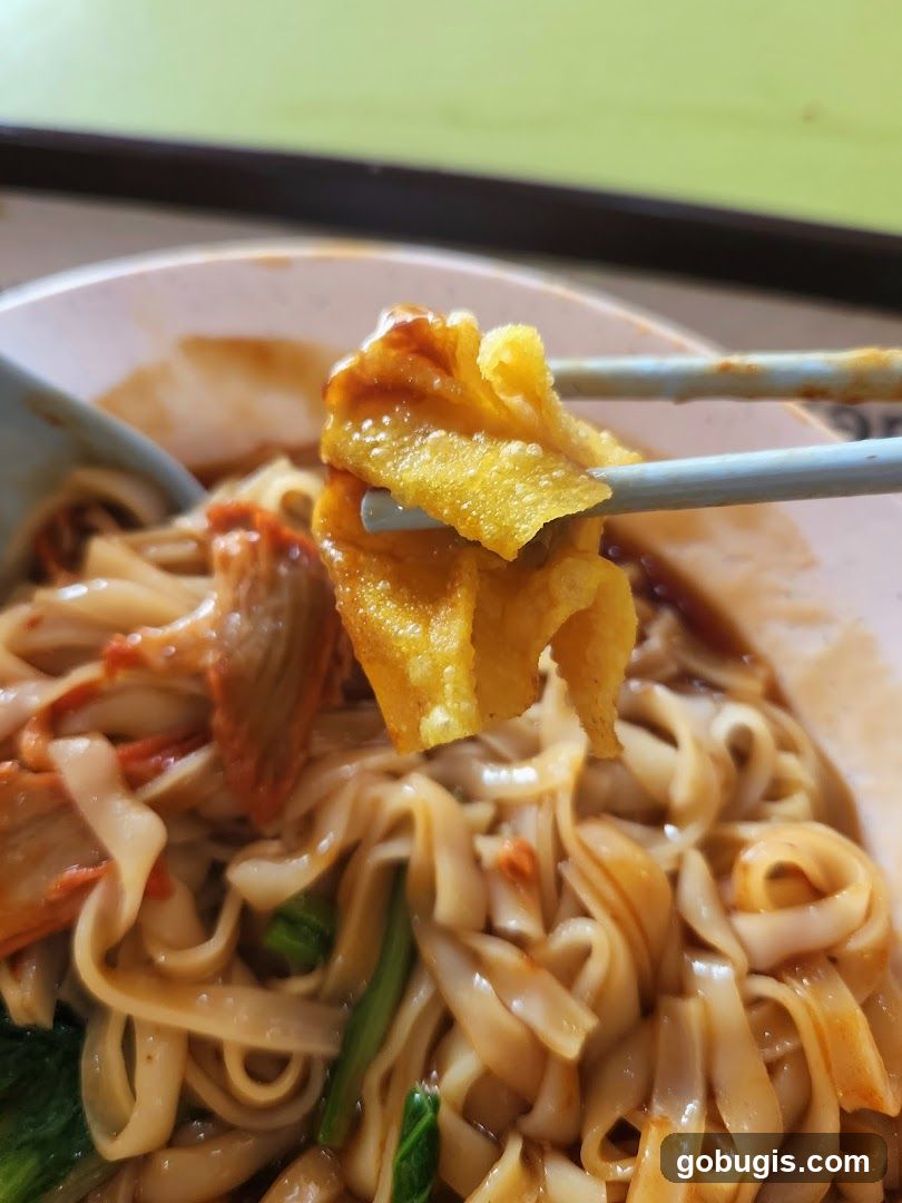 Noodles with Fried Wonton Skin