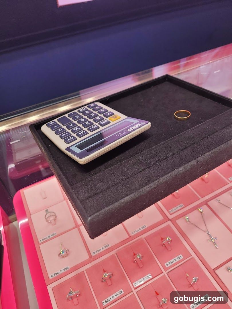 Jewelry Display with Calculator