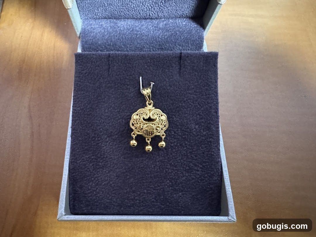 Gold Pendant in a Jewelry Box