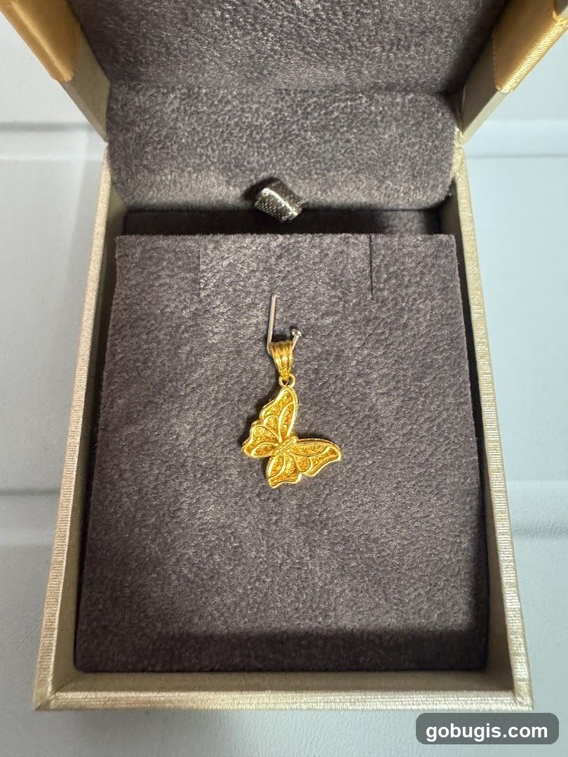 Gold Butterfly Pendant