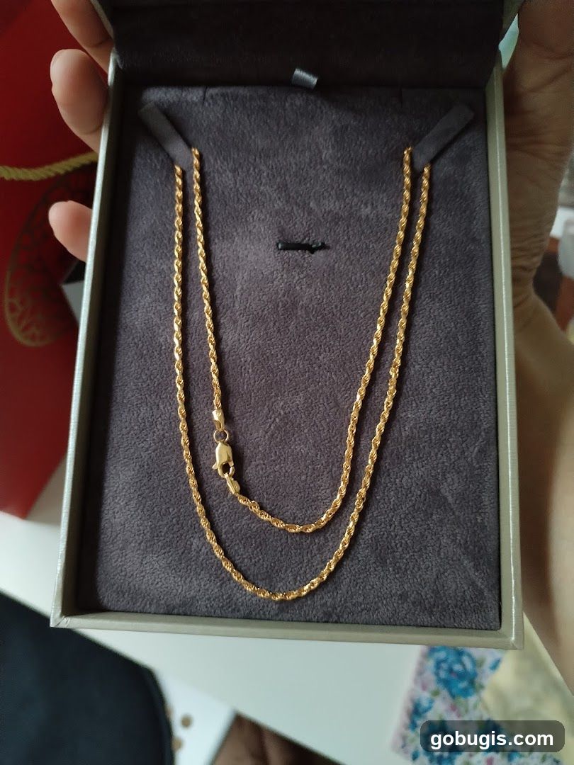 Gold Rope Chain Necklace