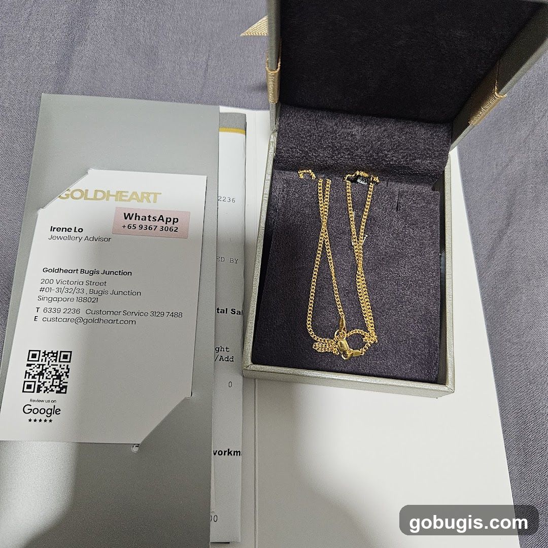 Goldheart Jewellery Box with Necklace