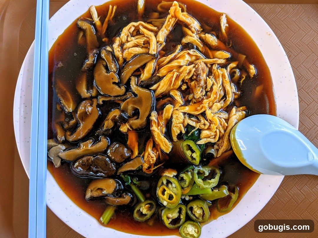 Noodle Soup with Chicken and Mushrooms