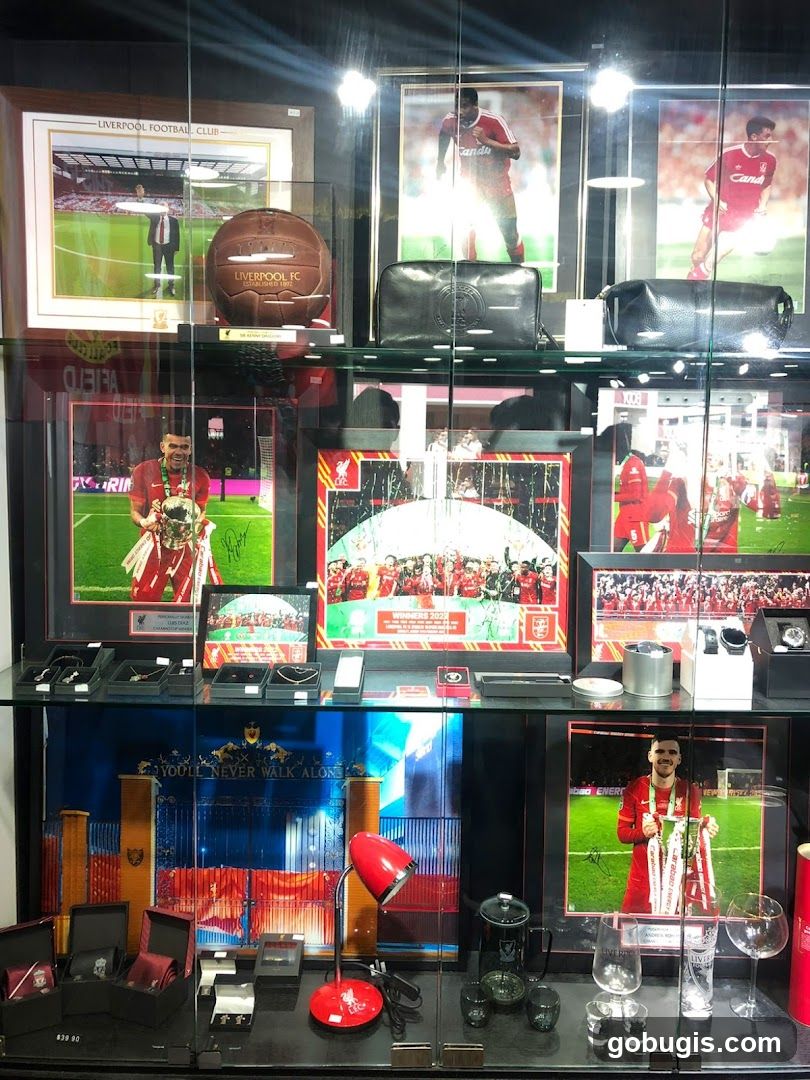 Liverpool FC Memorabilia Display
