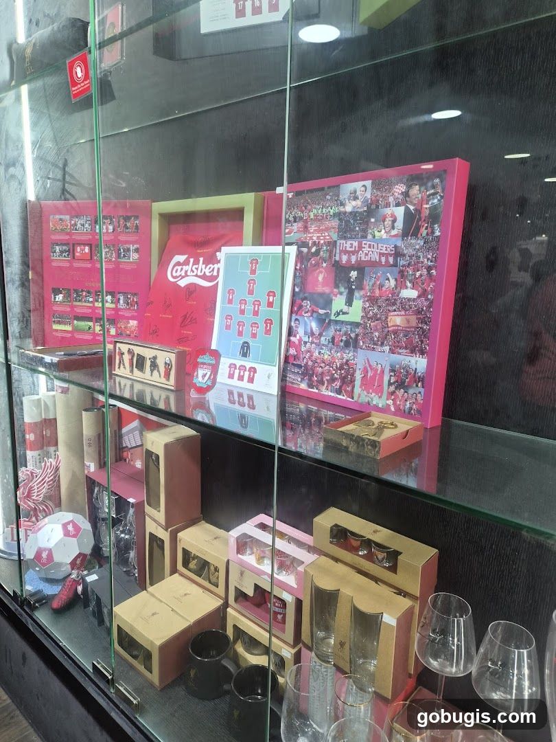 Liverpool FC Memorabilia Display