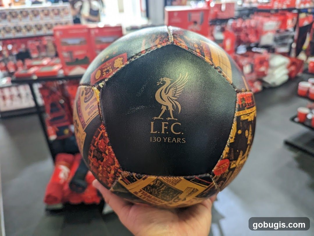 Soccer Ball with Liverpool FC 130 Years Logo