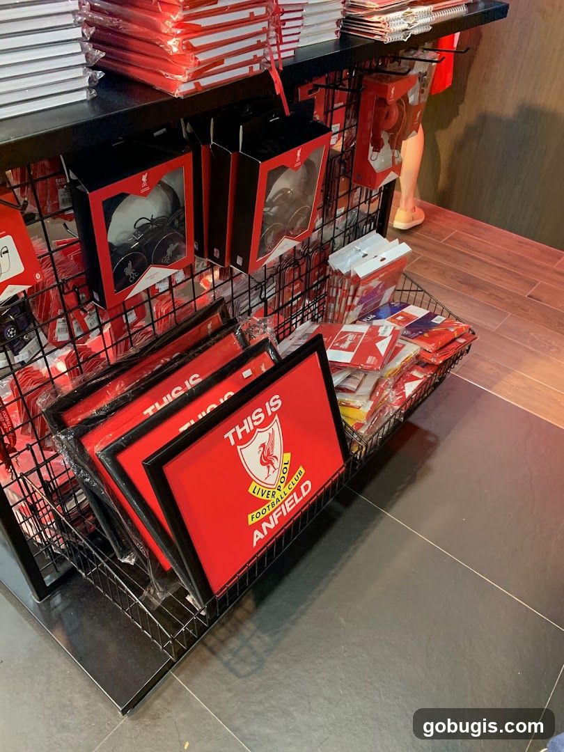 Liverpool FC Merchandise Display