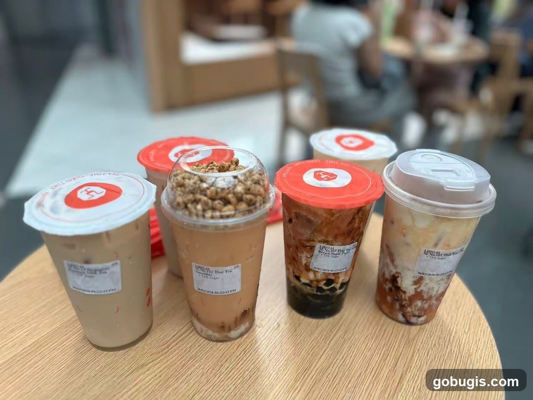 Assortment of Bubble Teas