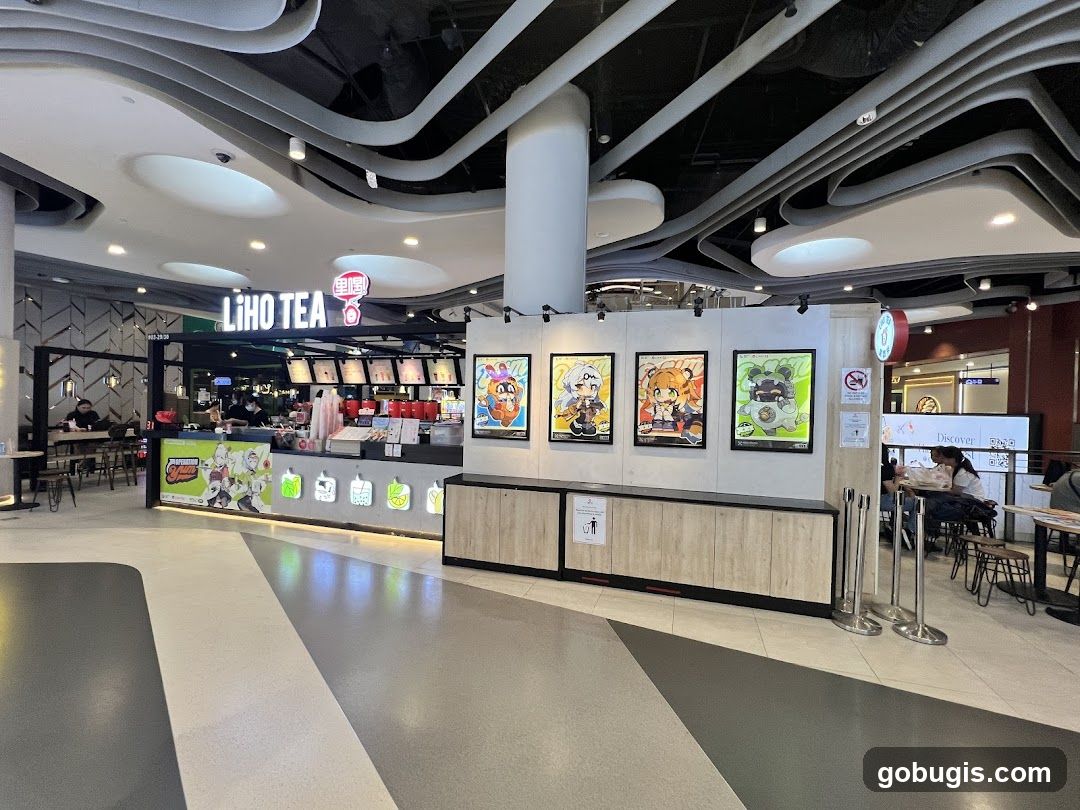 Liho Tea Storefront with Artwork