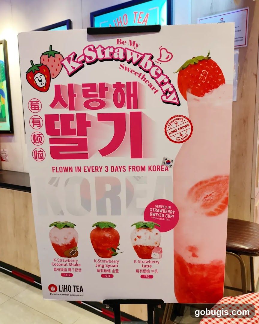 K-Strawberry Drinks Poster