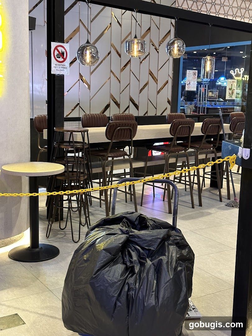 Restaurant Interior with Bar Seating