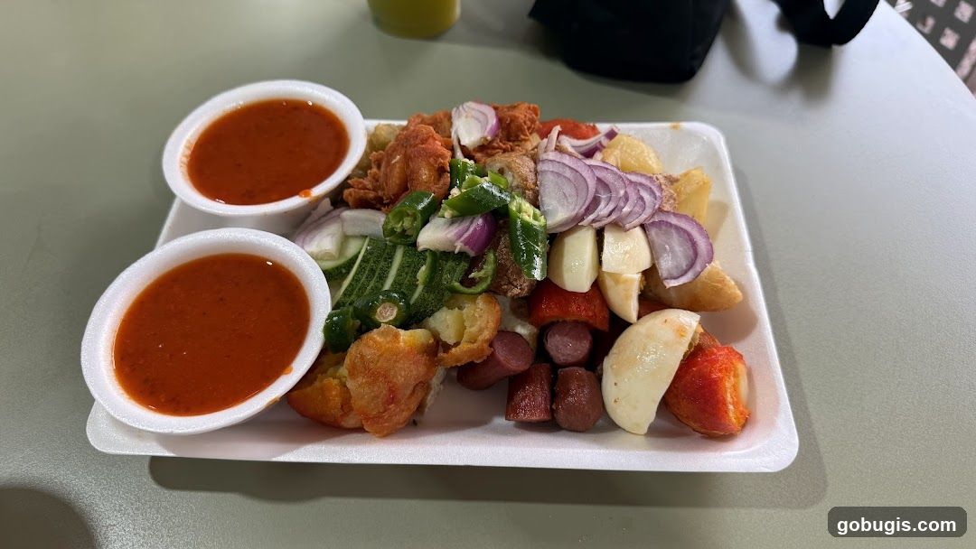 Fried Snacks Platter with Dipping Sauce