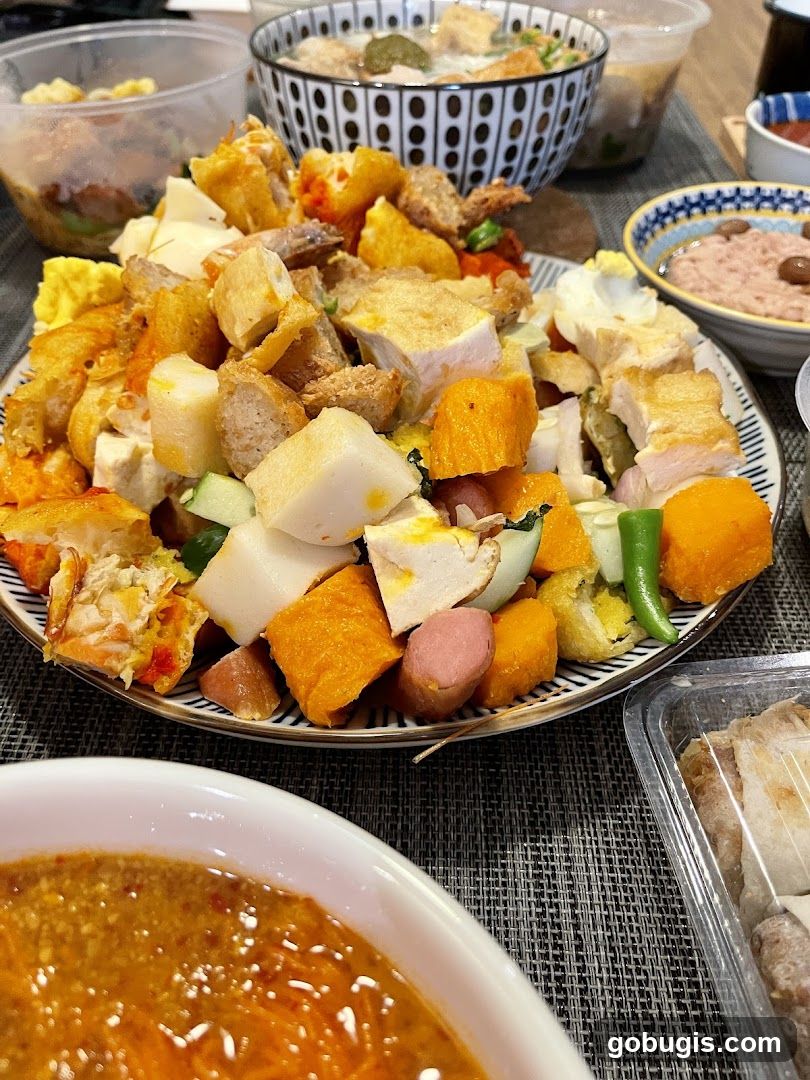 Assortment of Fried and Steamed Foods