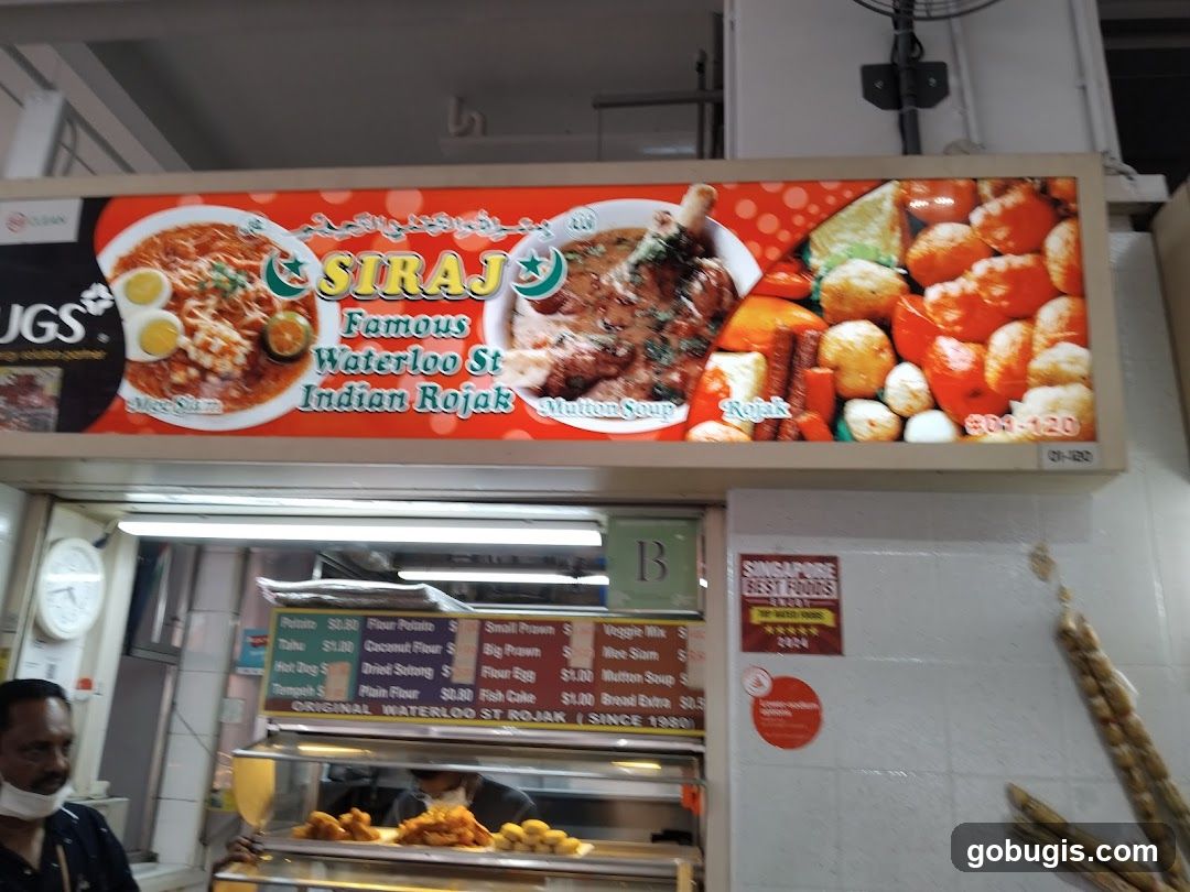 Siraj Famous Waterloo St Indian Rojak Menu