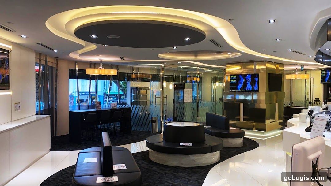 Modern Interior with Seating and Screens