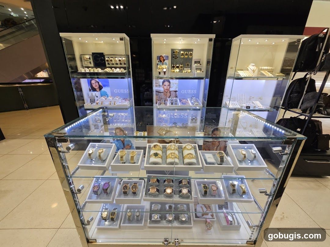 Display of Watches and Jewelry