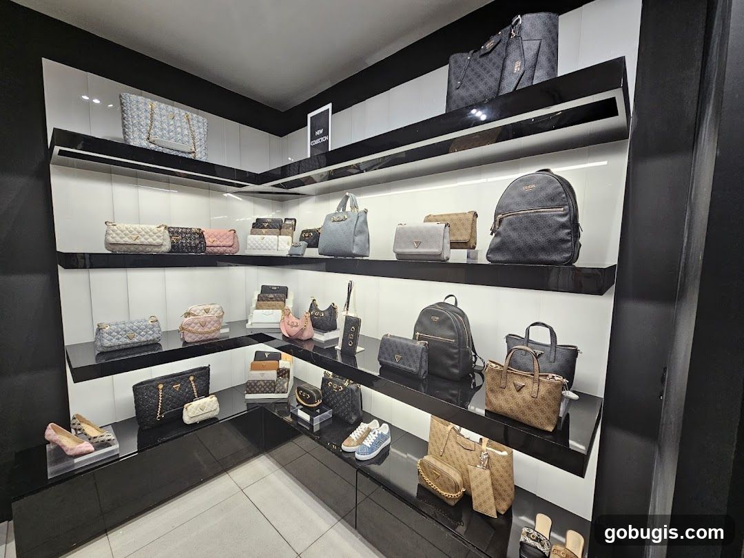 Guess Handbags and Accessories Display