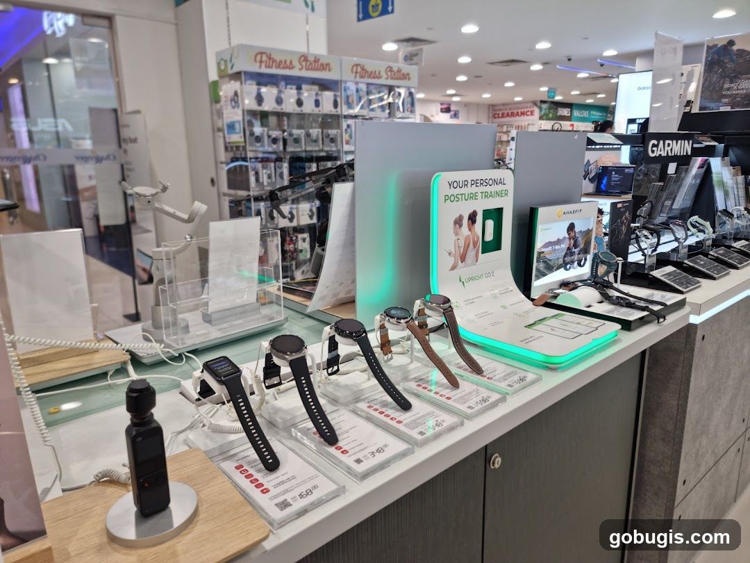 Smartwatch and Fitness Gadget Display