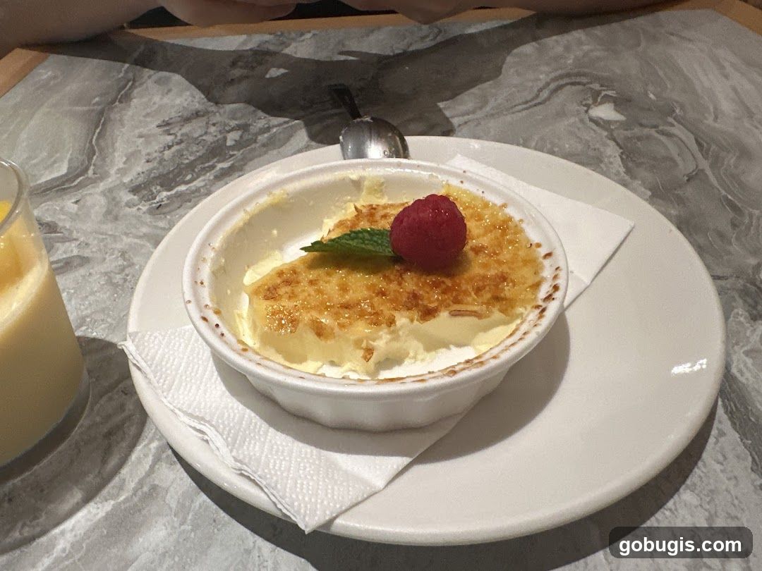 Creme Brulee with Raspberry