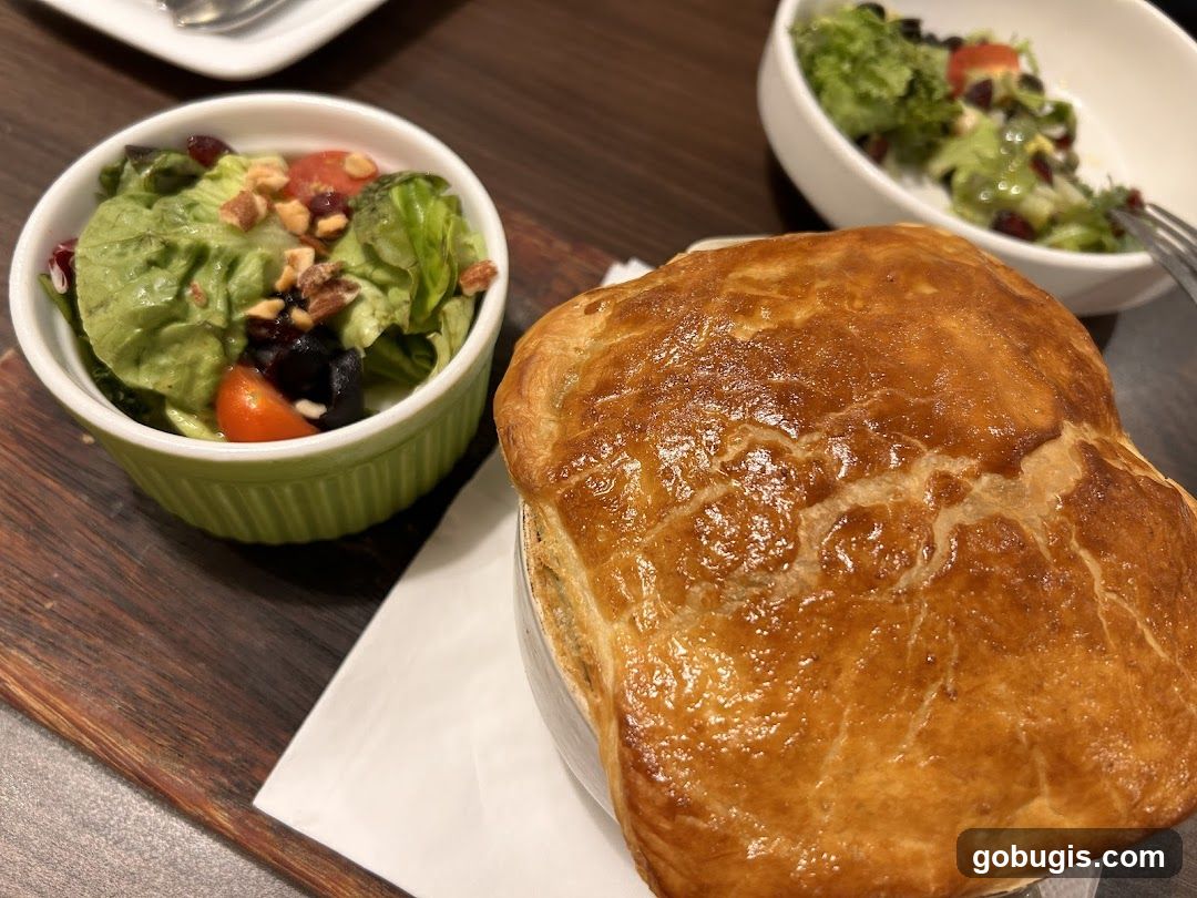 Pot Pie and Salad