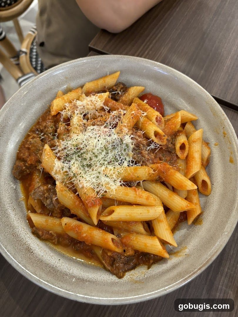 Penne Pasta with Meat Sauce