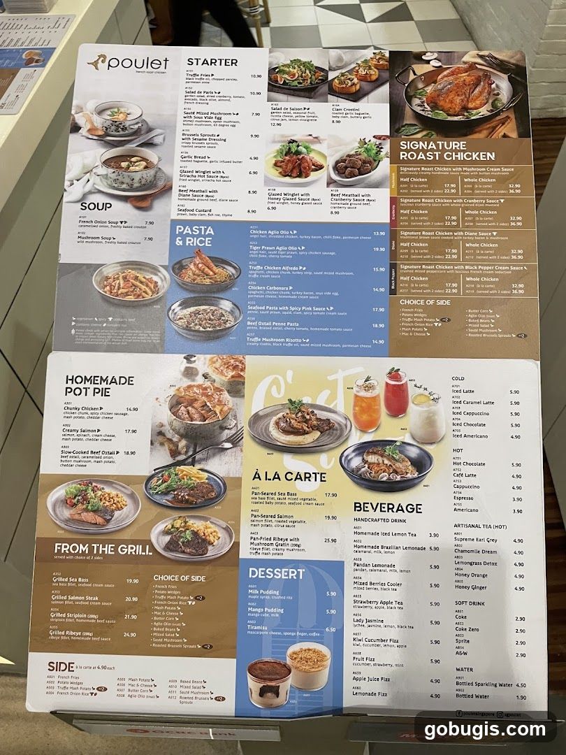 Poulet Menu