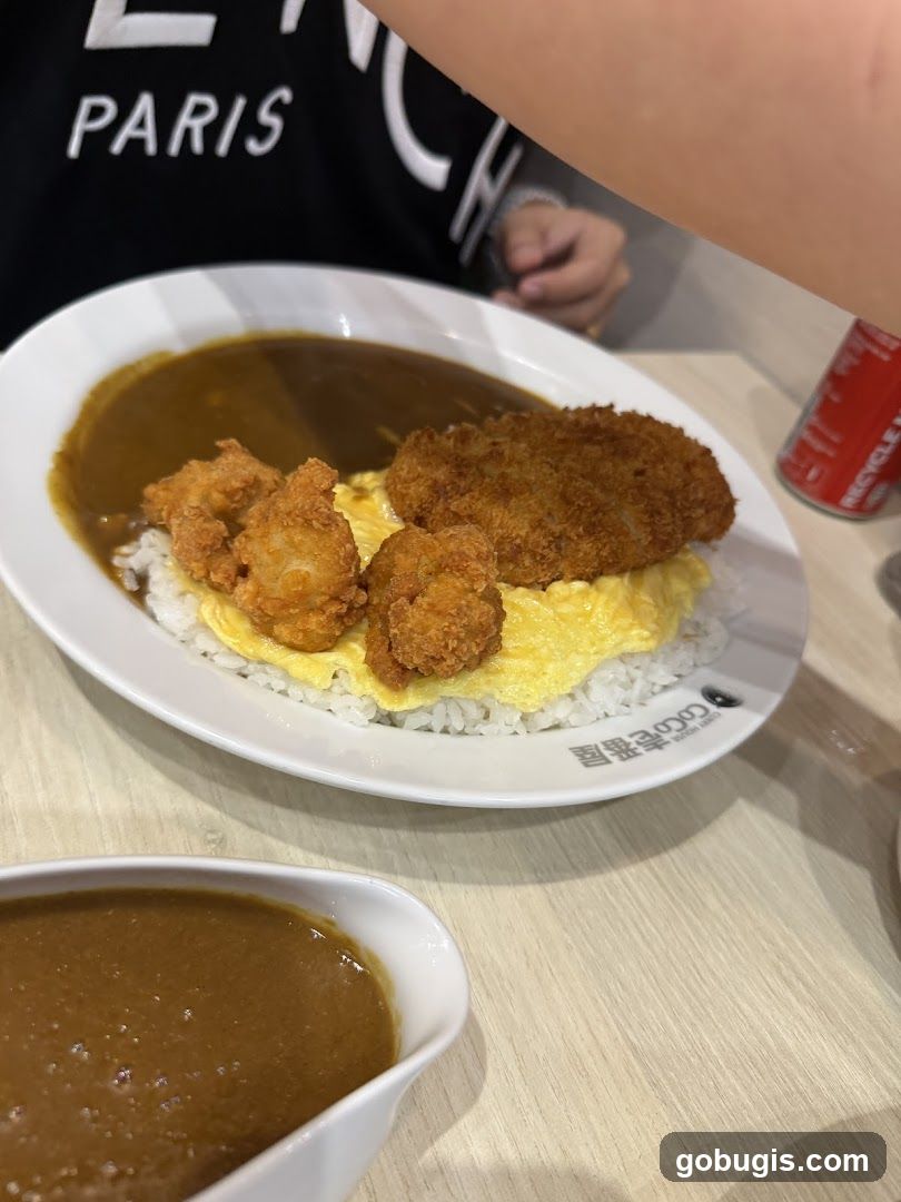 Curry Rice with Fried Chicken and Cutlet