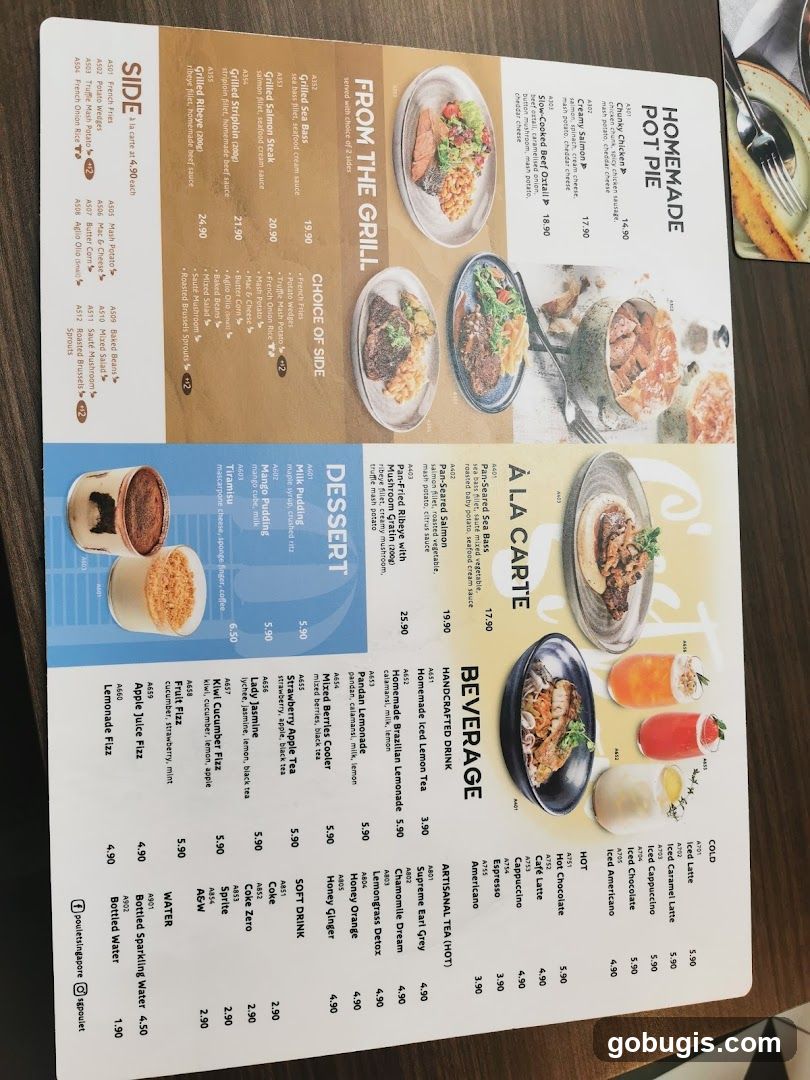 Poulet Menu